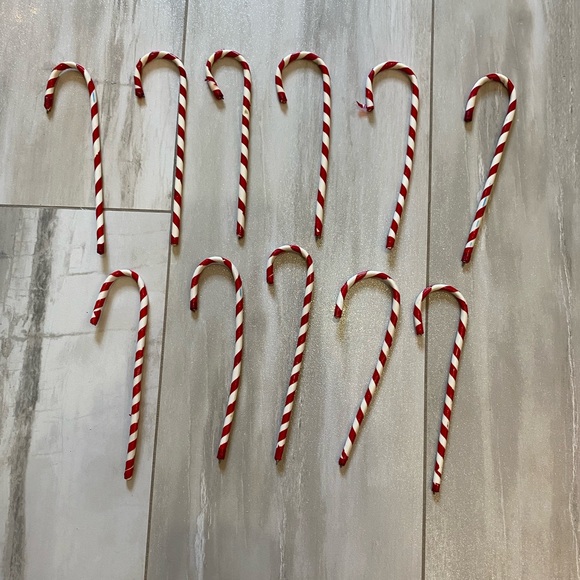 Other - Bundle of 11 Plastic Vintage Candy Canes for Christmas Tree, Wreaths or Garland